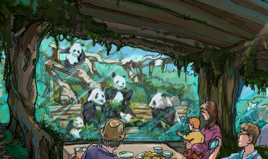 熊猫基地附近农家乐_长鹿农庄的熊猫之家_熊猫家餐馆