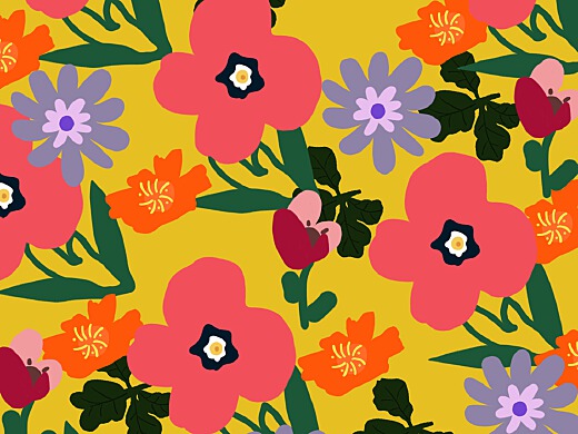 可爱背景碎花图小女孩_可爱背景碎花图小学生_小碎花背景图可爱